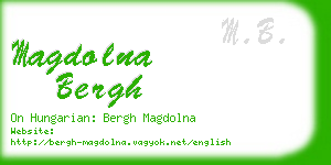 magdolna bergh business card